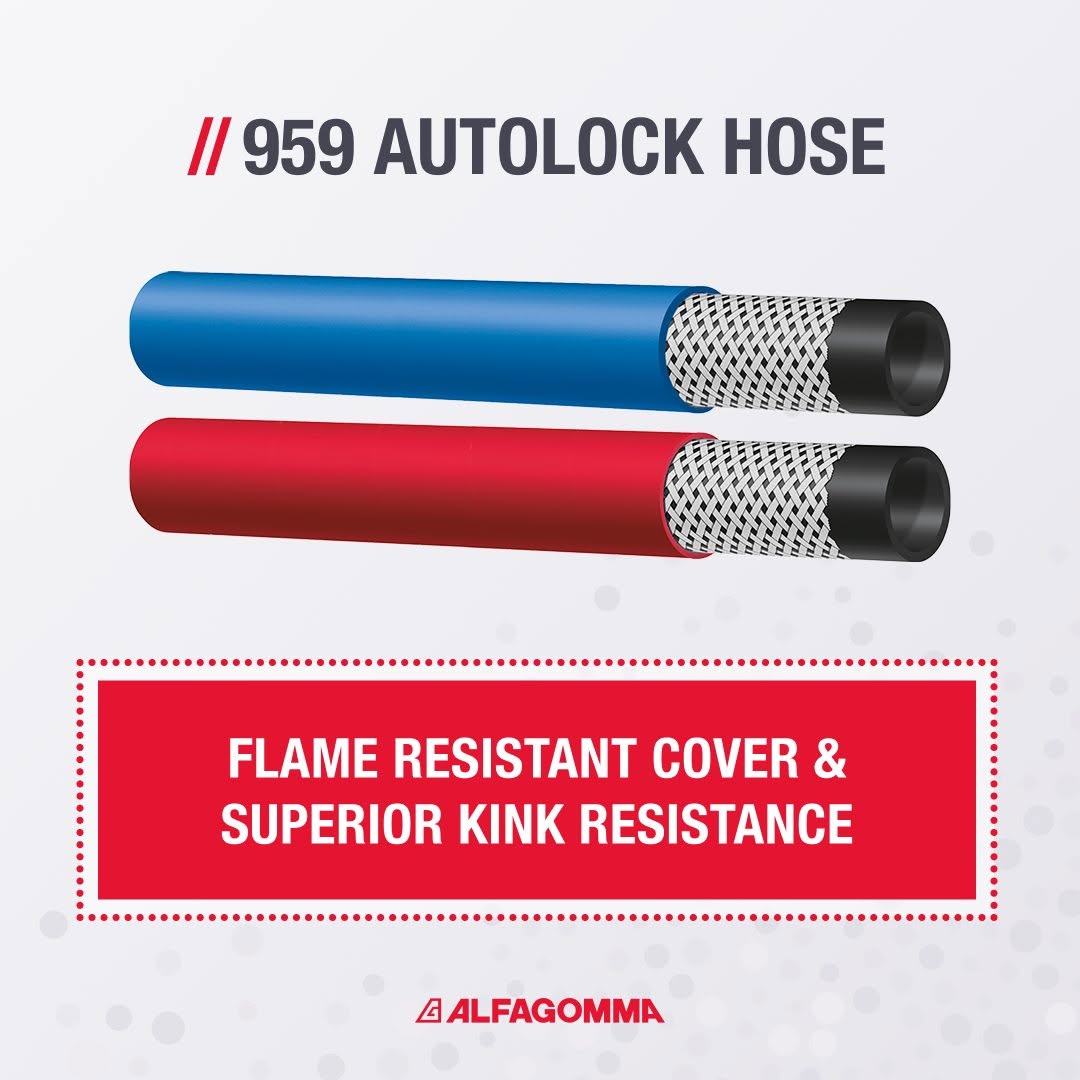 959 Autolock EPDM 20 BAR Liquid Cooling (300 psi)  UL94 V0 HOSE ALFAGOMMA